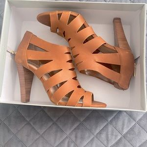 Brown Cut Out Heels